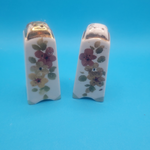 Vintage Handpainted Porcelain Salt & Pepper Set - Picture 1 of 4
